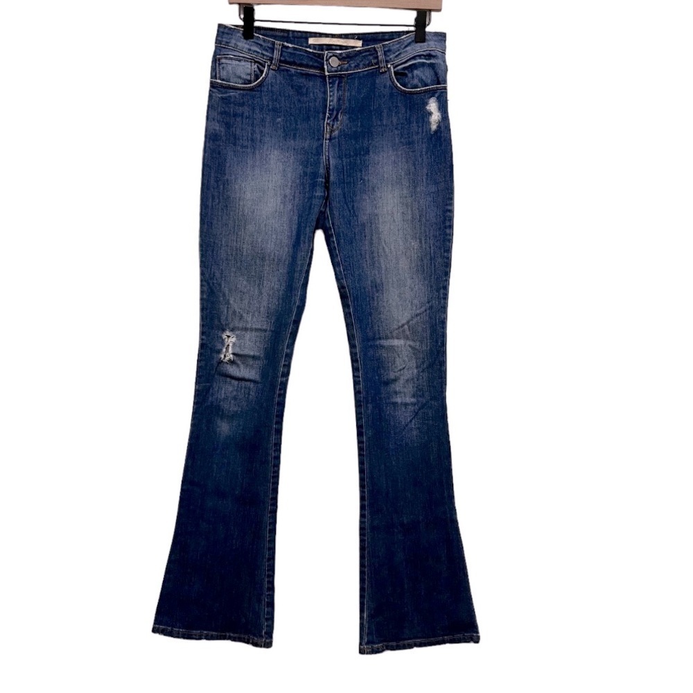 Zara Blue Flare Wide Leg Jeans